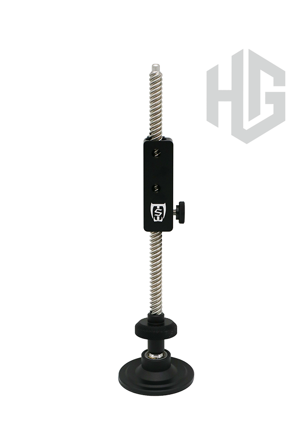 ขาทรายท้ายแบบขาเดียว Saber Tactical ST0027 แสดงแกนเกลียว ชุดยึด และฐานรองวงกลม