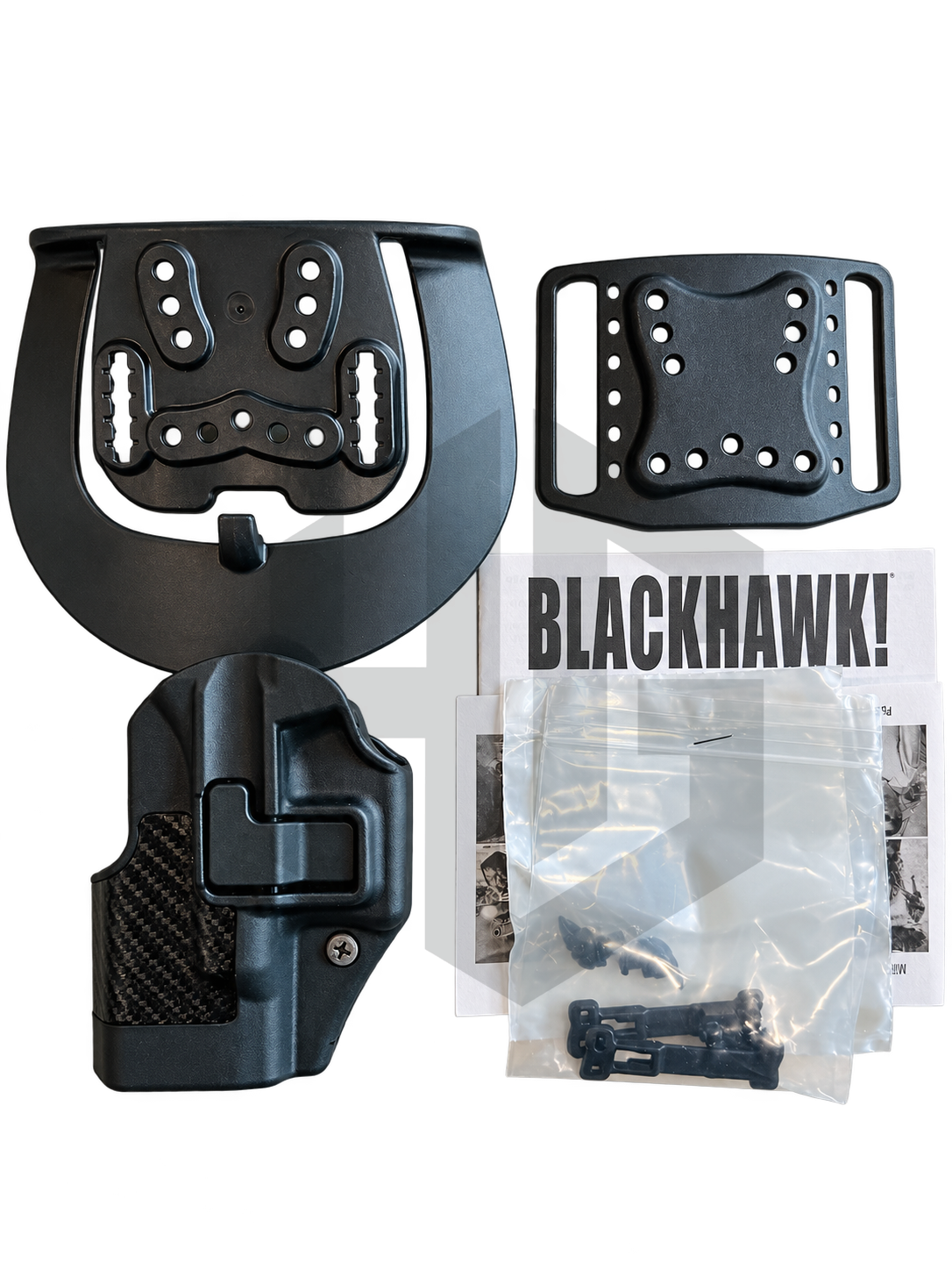 ชุดซองปืน BLACKHAWK 410001BK-L สำหรับ Glock 26/27/33 มือซ้าย พร้อมฐาน Paddle ฐาน Belt Loop เอกสารและถุงชิ้นส่วน