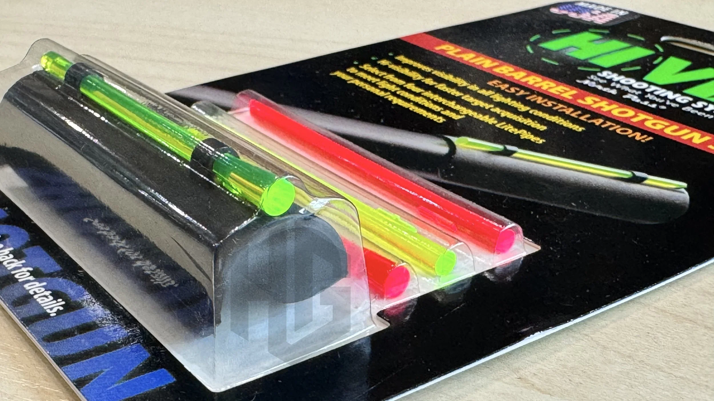 HIVIZ MPB ศูนย์หน้า Plain Barrel พร้อมชุด LitePipe สีเขียวและแดงแบบเปลี่ยนได้