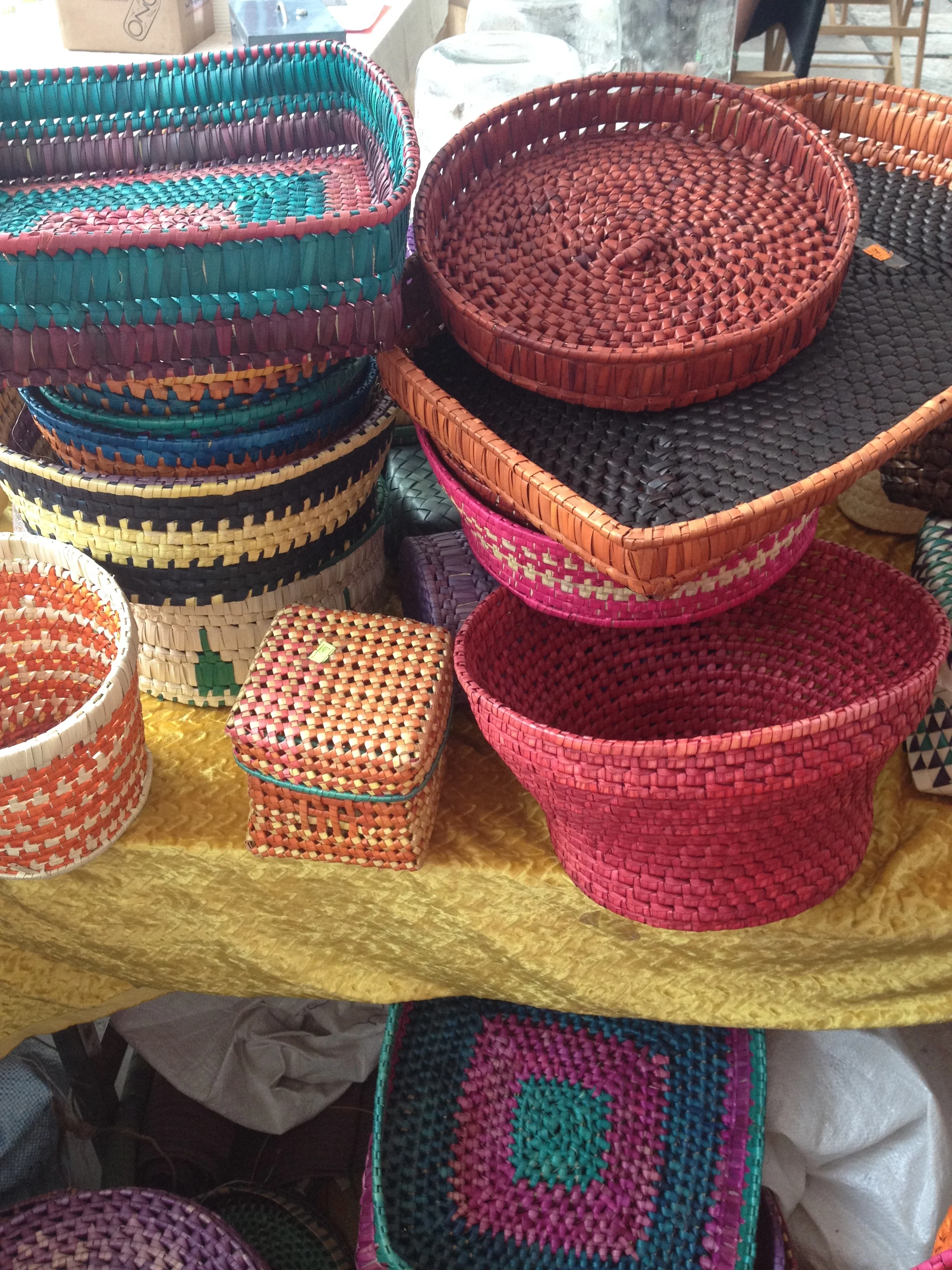 Handcrafted bags and baskets from Pulathisi at Good Market.