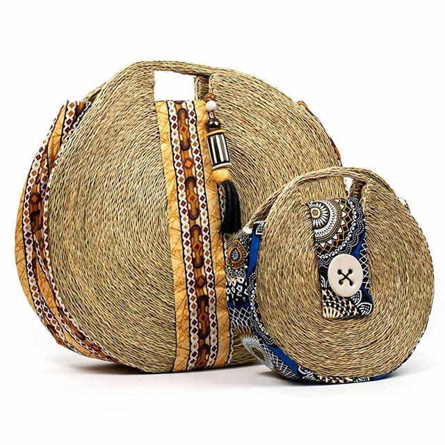 Check out our new sisal bags from Invelo Eswatni with fabric supplied by baobab batik - handcrafted in Swaziland. #ethicallysourcedgifts #beautifulbags #sisalbags #fairtradegifts