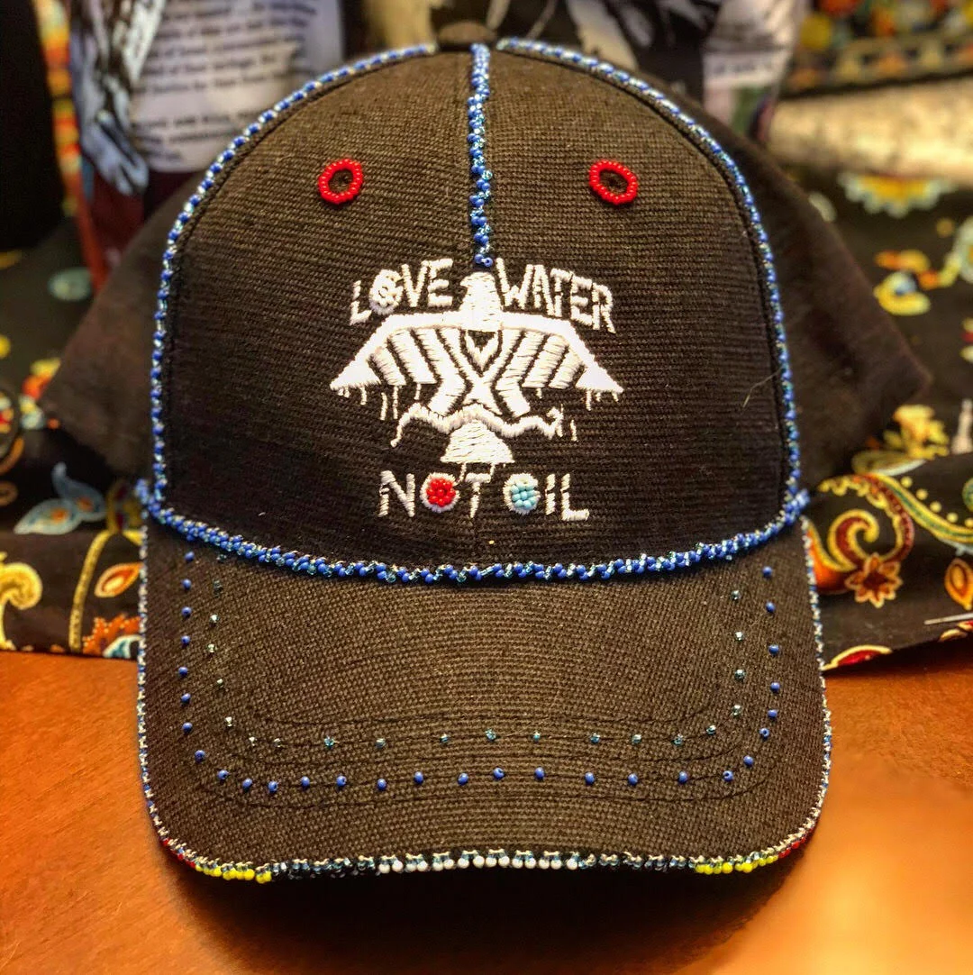 Custom hand beaded Hemp hats and bags beaded by Anishinaabe artists from Pine Point, White Earth, Leech Lake and more ... coming soon !