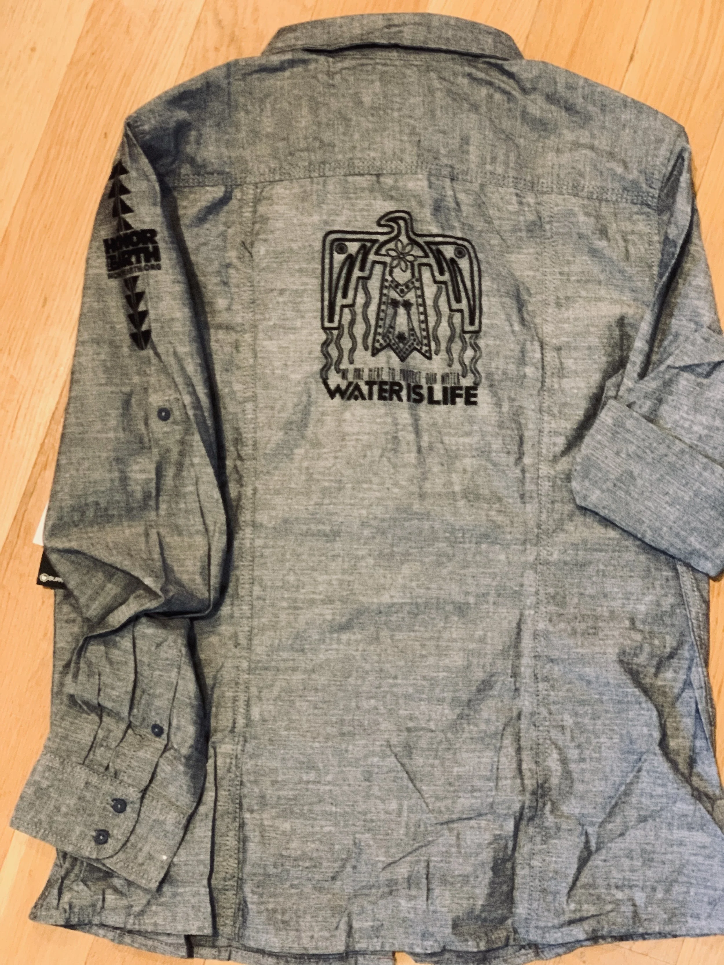 Water is Life: Women's Long Sleeve Chambray (#5255)