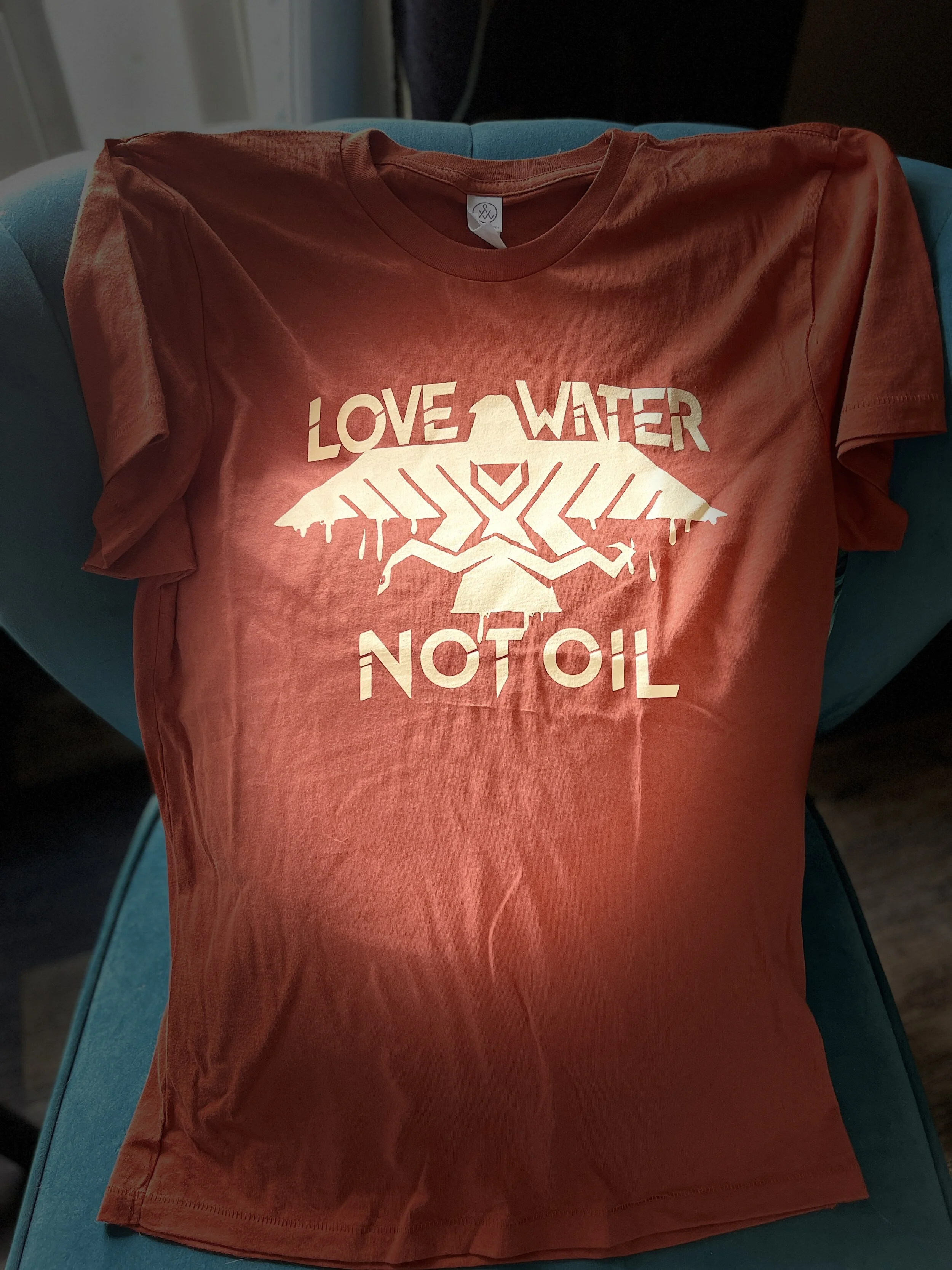 #LoveWaterNotOil UNISEX Thunderbird Organic TShirt