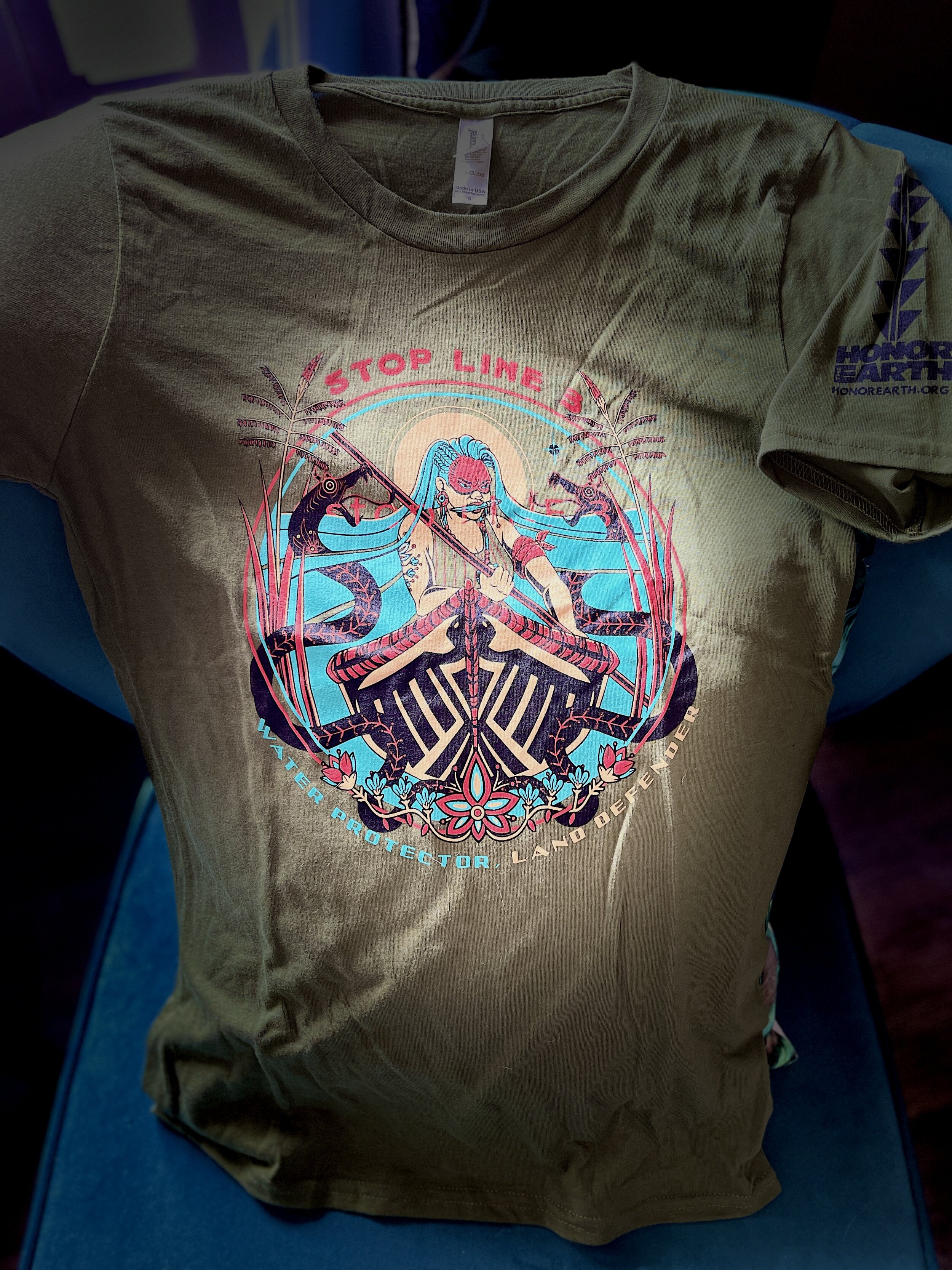 Water and Land Defenders No Line3 Hemp Unisex TShirt