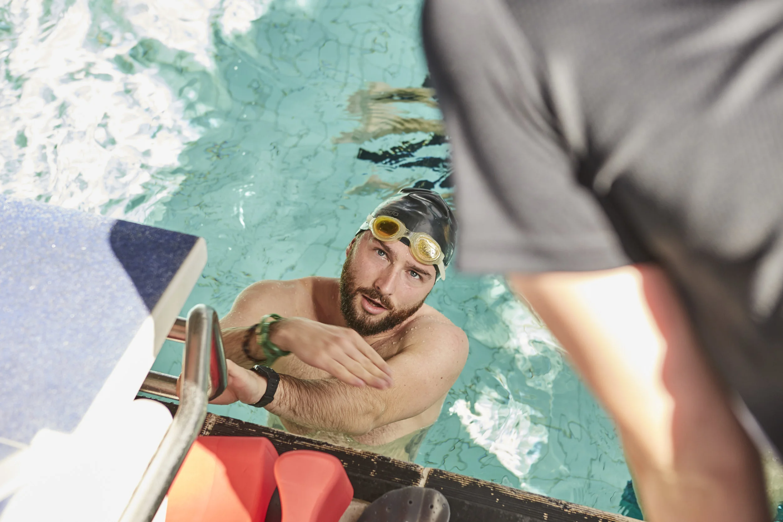 documentary, reportage and portraits taken at Speedo swimming sports events for PR and editorial. amateur swimmers are taught by olympic and professional athletes how to train
