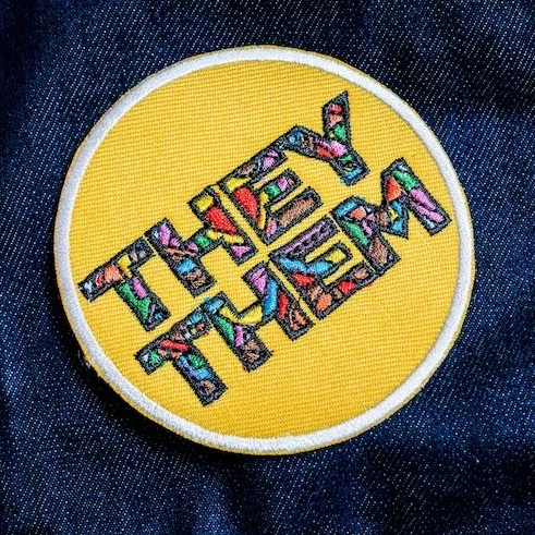 They Them pronoun patch