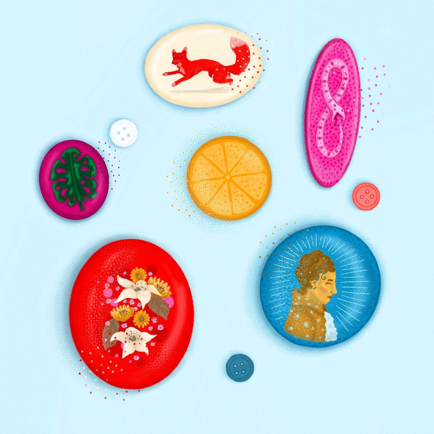 Buttons.