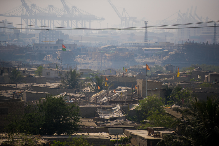 A view of Machar Colony, a slum in Karachi.