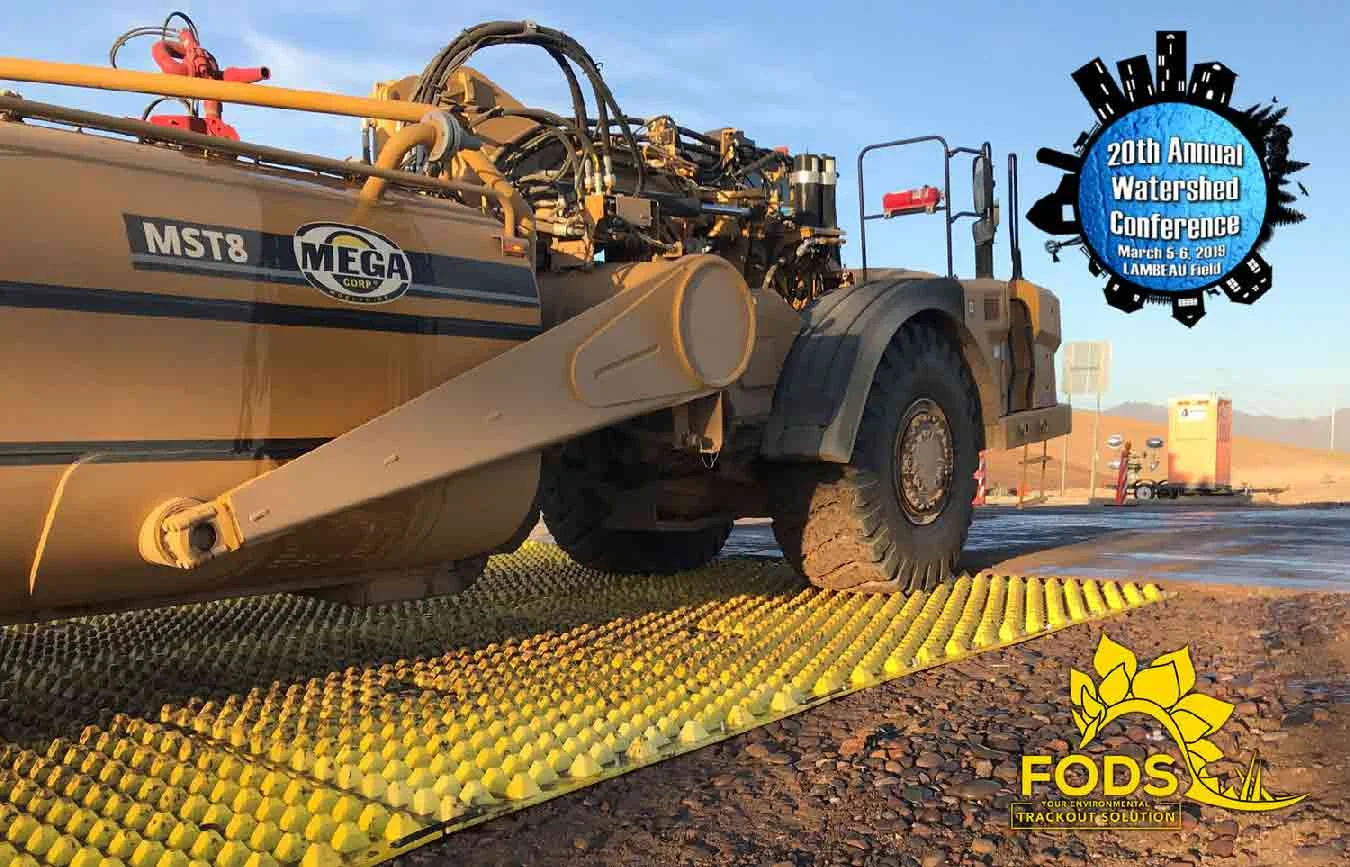 FODS_watershed_conference_green_bay_construction_entrance_construction_exit_trackout_control_erosion_control_yellow_mats_BMP_DOT_standards_construction_mudmats.jpg