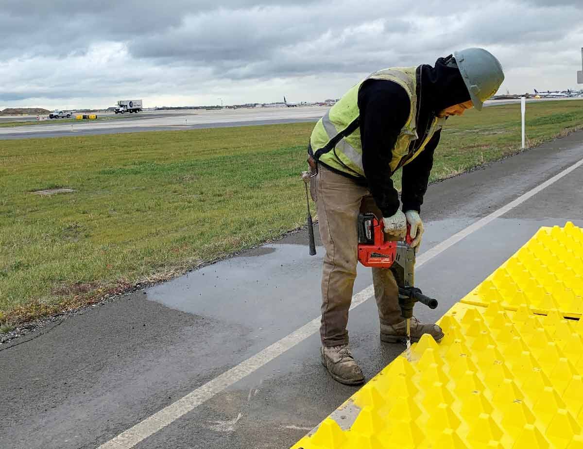 Construction Entrance Mud Mat System — FODS Trackout Control System