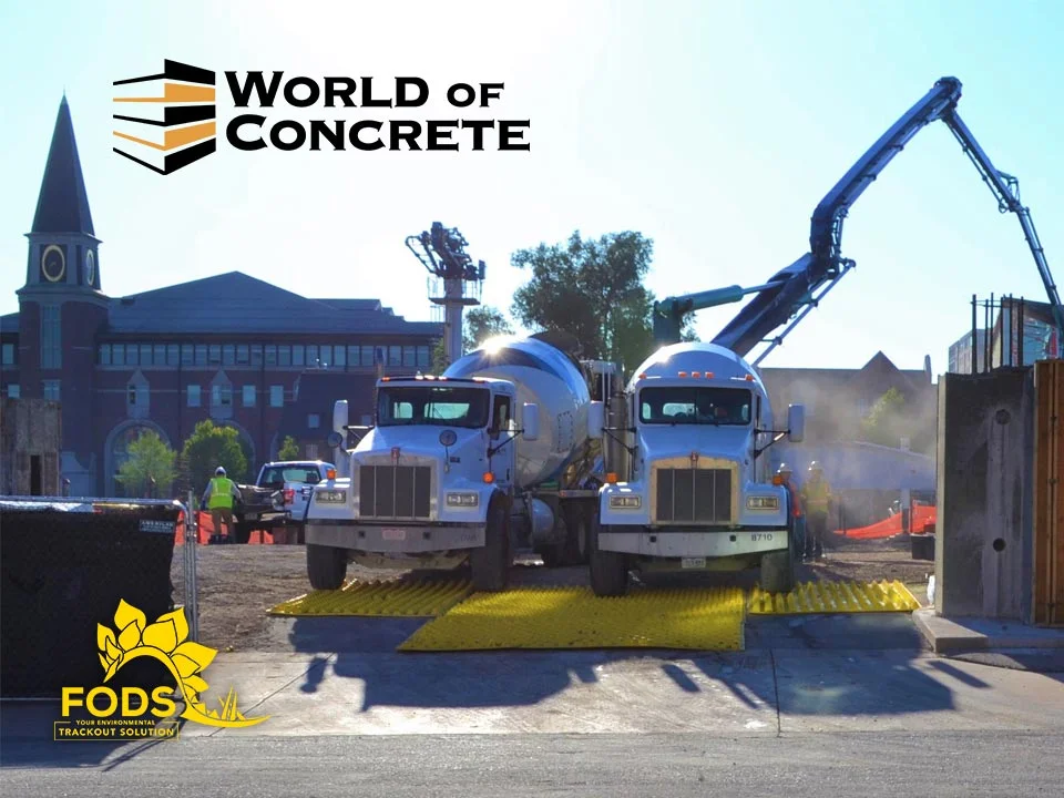 Proven to Stop Trackout, FODS Stabilized Construction Entrance will be at World of Concrete, Las Vegas Convention Center, February 4-7, Booth #C6789