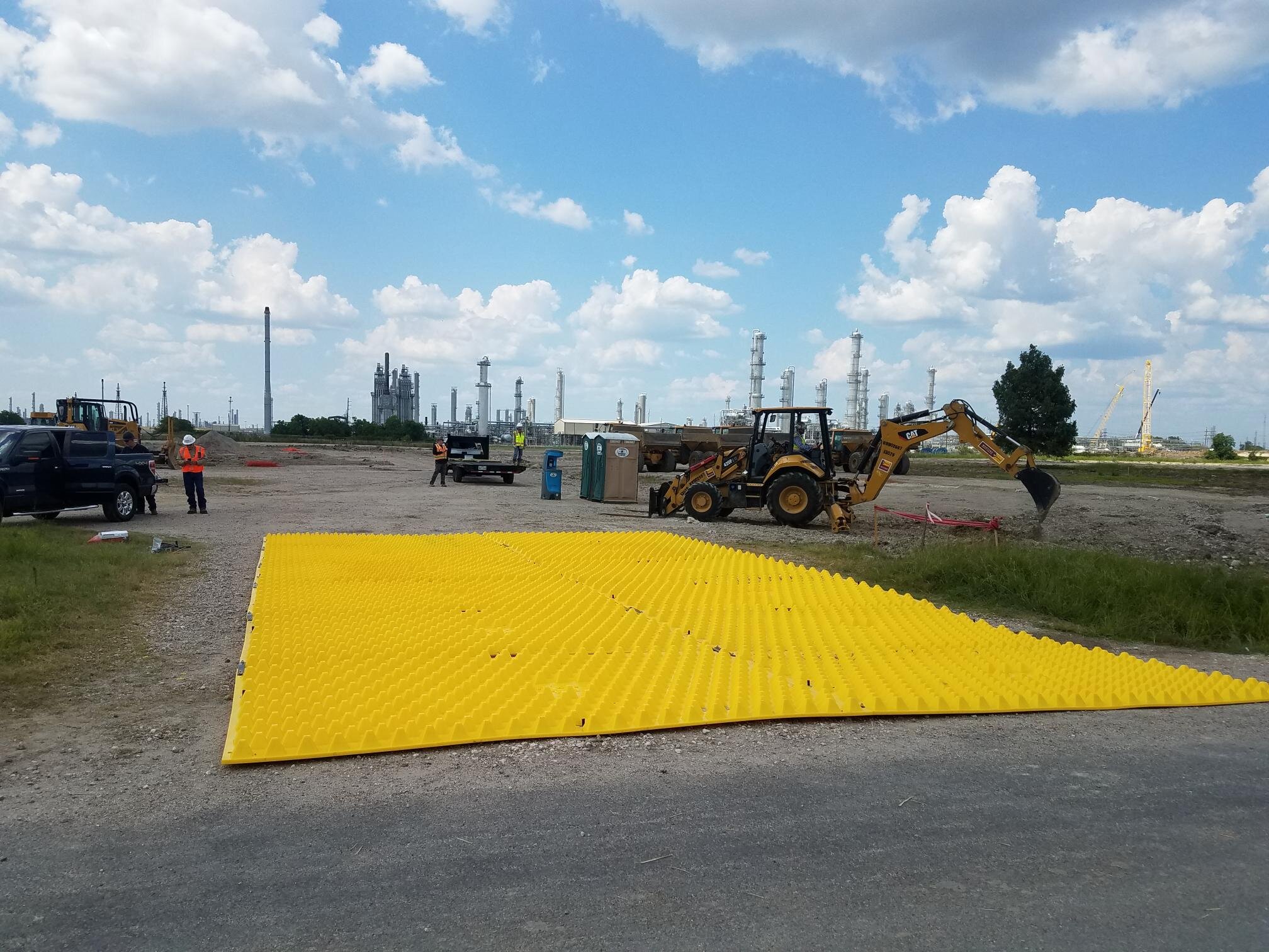 Construction Entrance Mud Mat System — FODS Trackout Control System