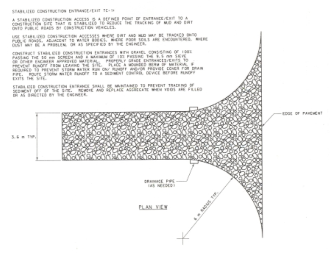 Montana Stabilized Construction Entrance/Exit BMP — FODS Trackout