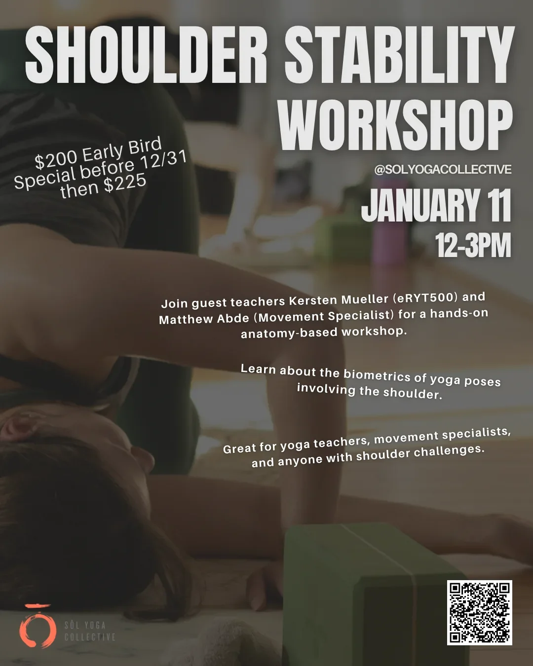 Shoulder Stability Workshop for Yoga Teachers (and Curious Students)