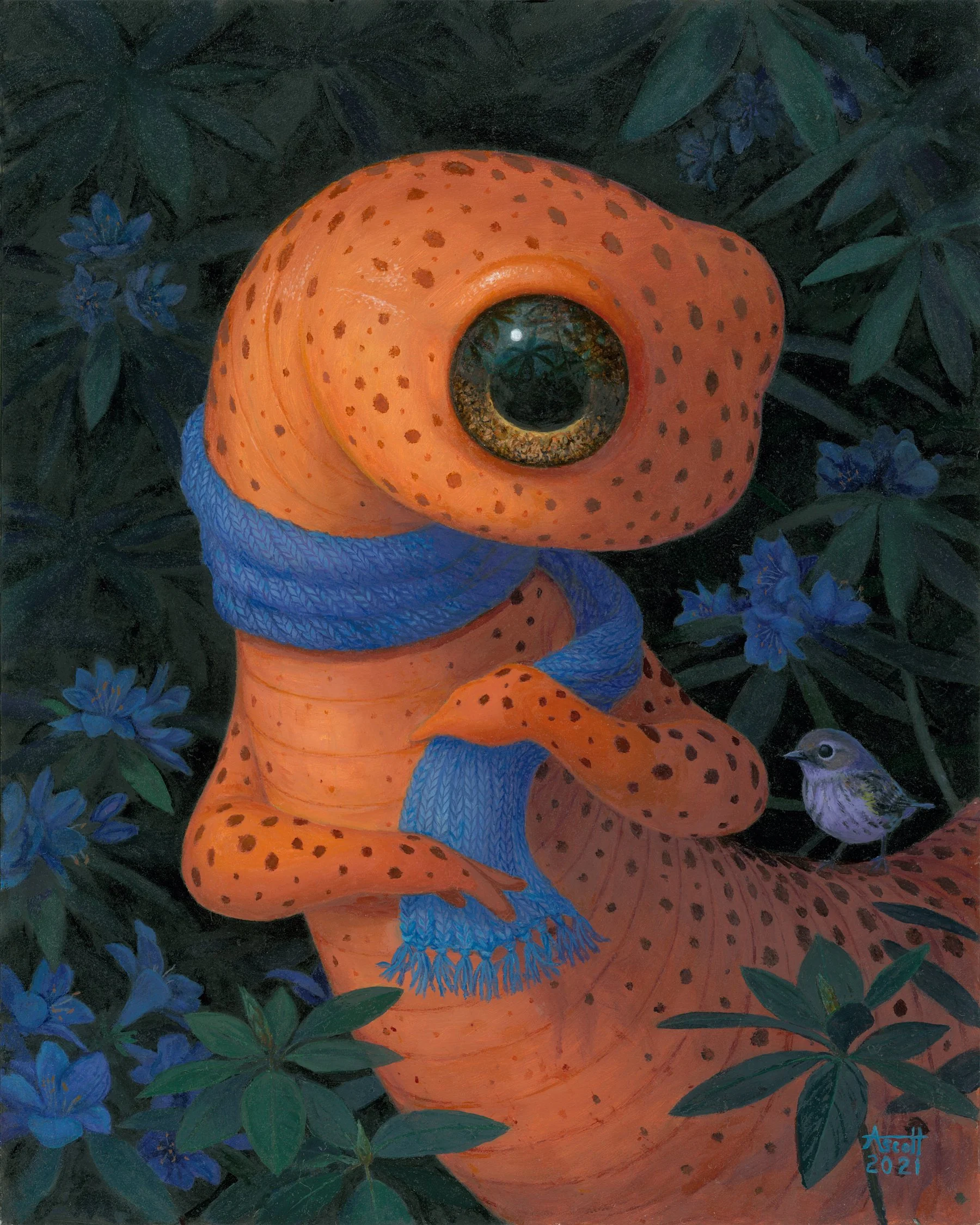 Amid The Blue Azaleas 