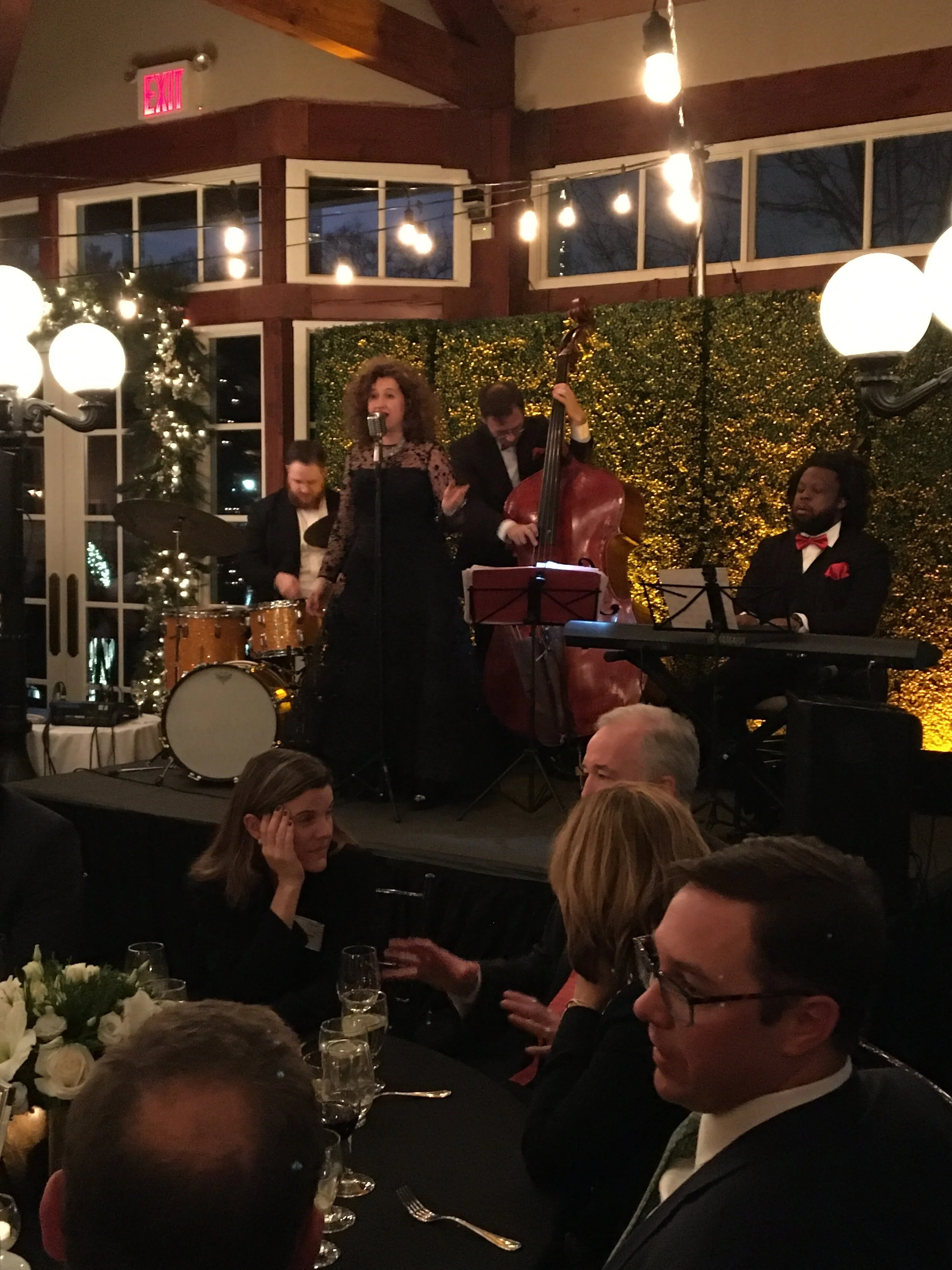 Roaring 20s Speakeasy Jazz for a Corporate &nbsp;Holiday Party at the Central Park NYC Loeb Boat House