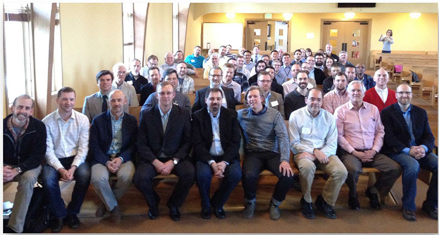 Future members of the Reformed Presbyterian Church of Eurasia with men of the Pacific Northwest Presbytery of the PCA