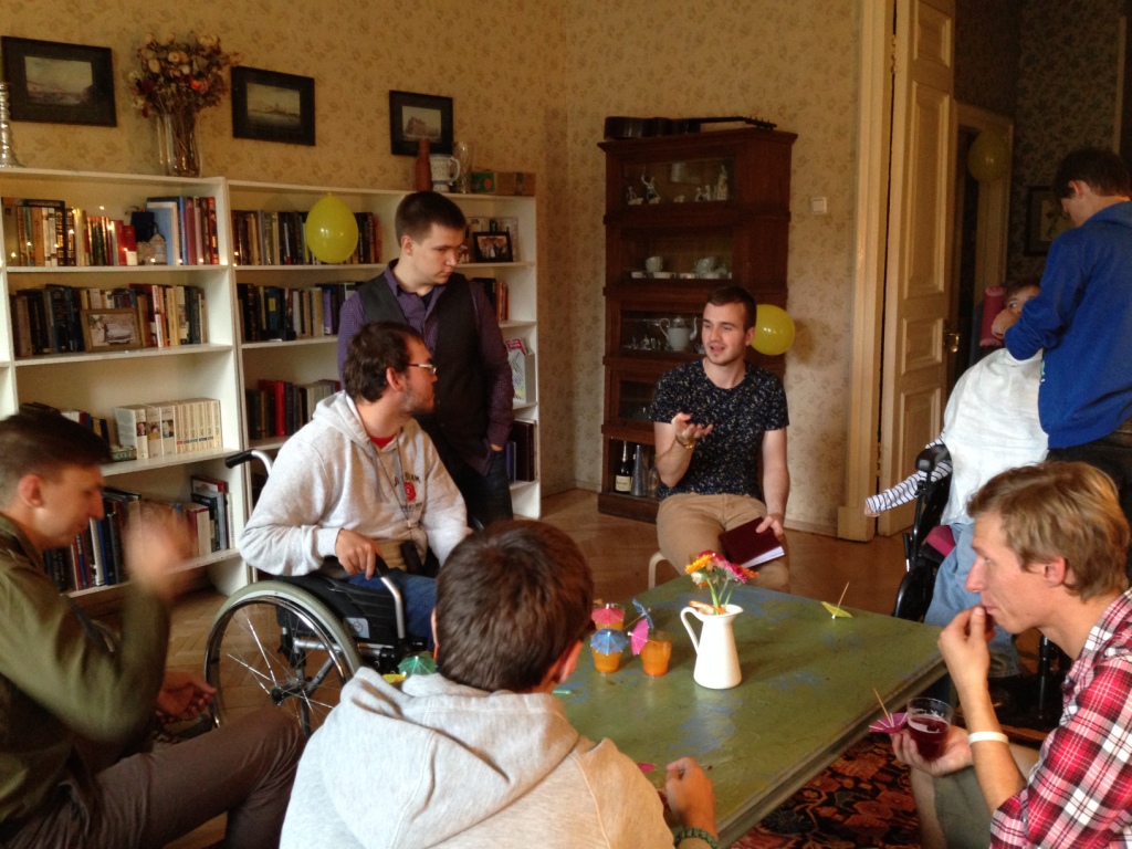 Hosting a Club Babochka event at Purcells' home.