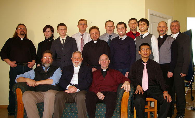 Seminary professors and students. March 2011.