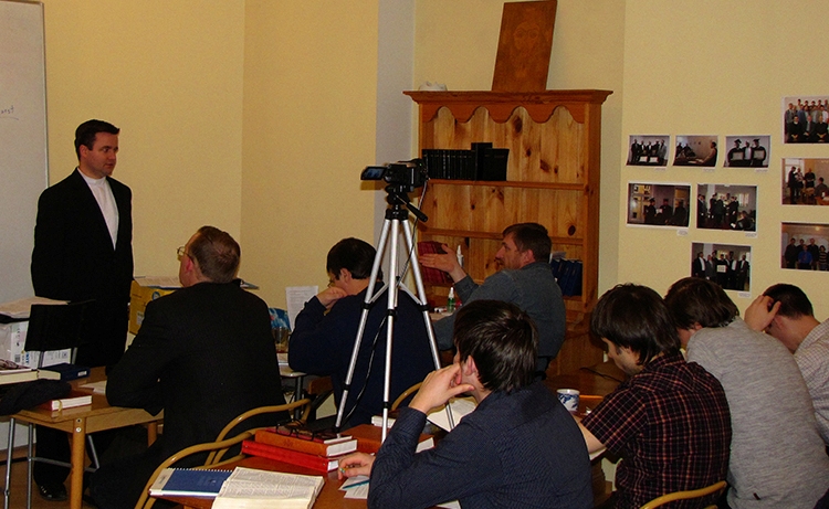 Eric Greene teaching in the seminary. March 2010.