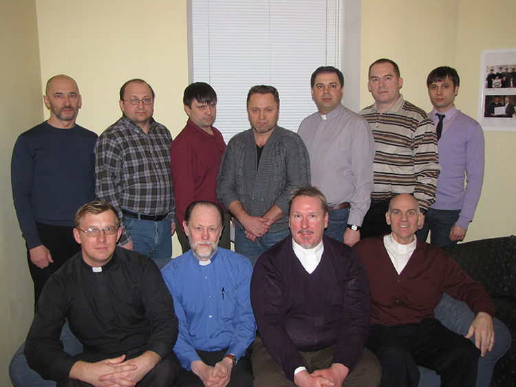 Students with visiting professors and staff. March 2012.