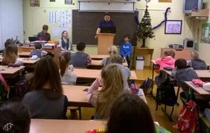 Timur Teaching in Kate's School