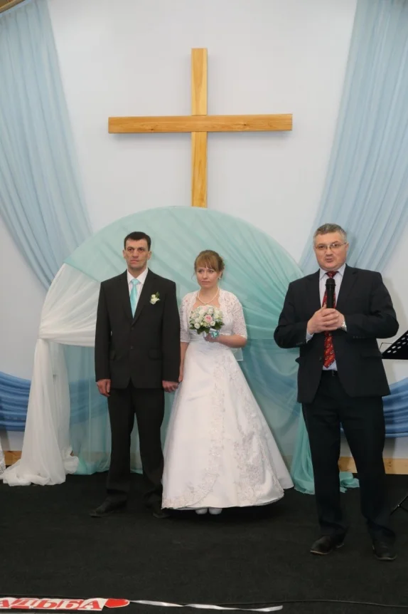 Eugene’s Wedding Day; Pastor Andrey Chernyavski Officiating