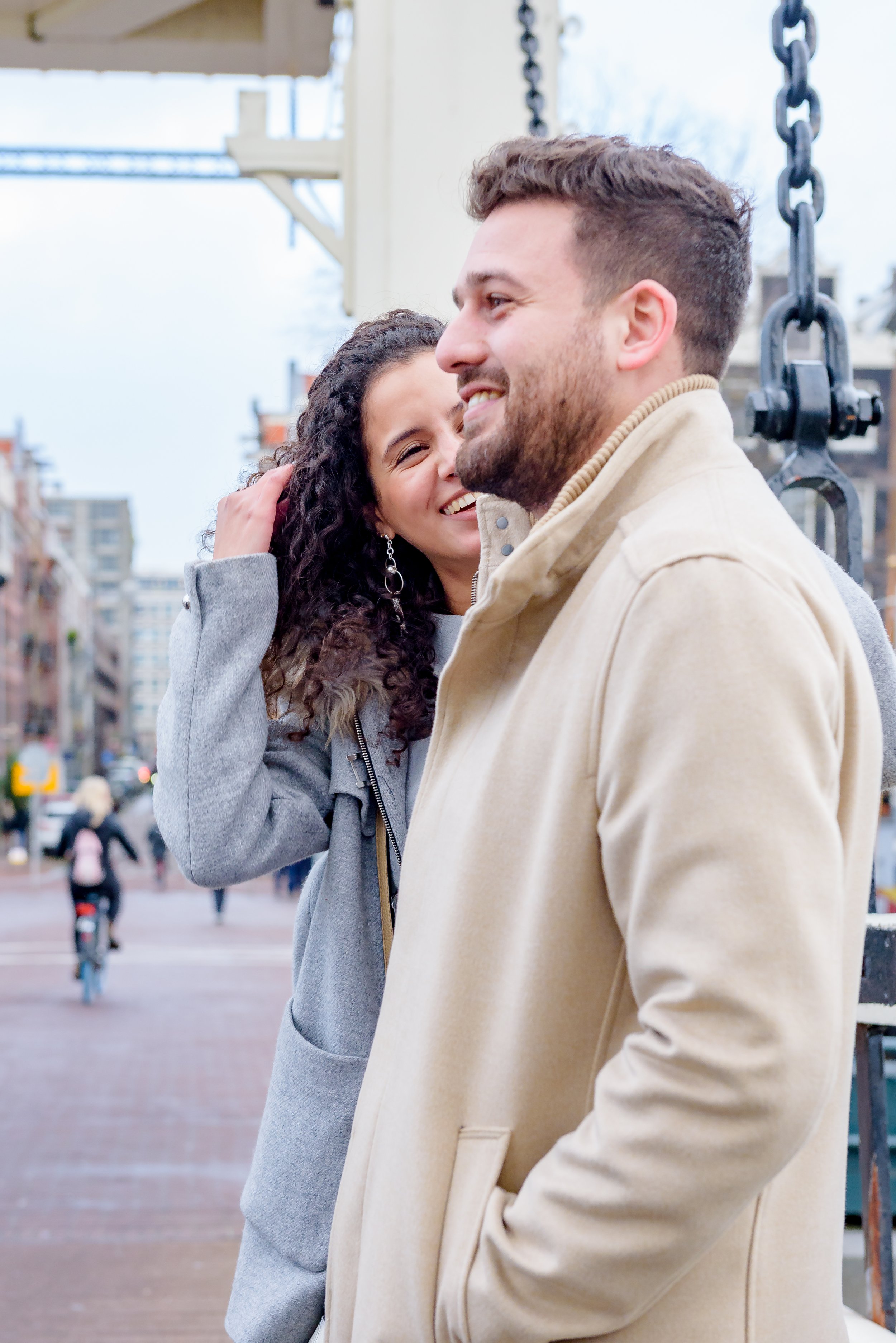 Engagement photoshoot in Amsterdam by Alexandra Atepaeva Photography.