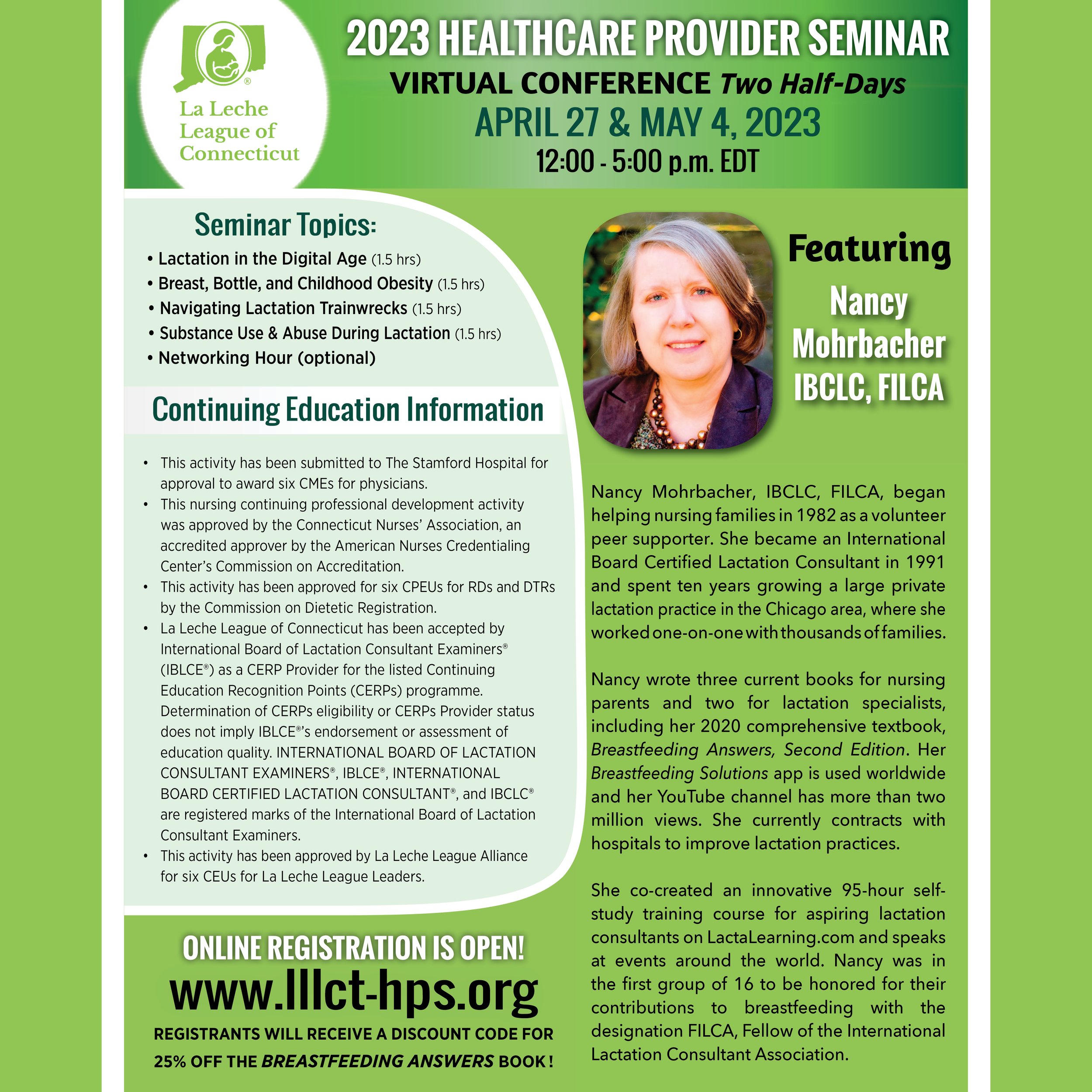 LLL CT Healthcare Provider Seminar, Part 2 — Nancy Mohrbacher