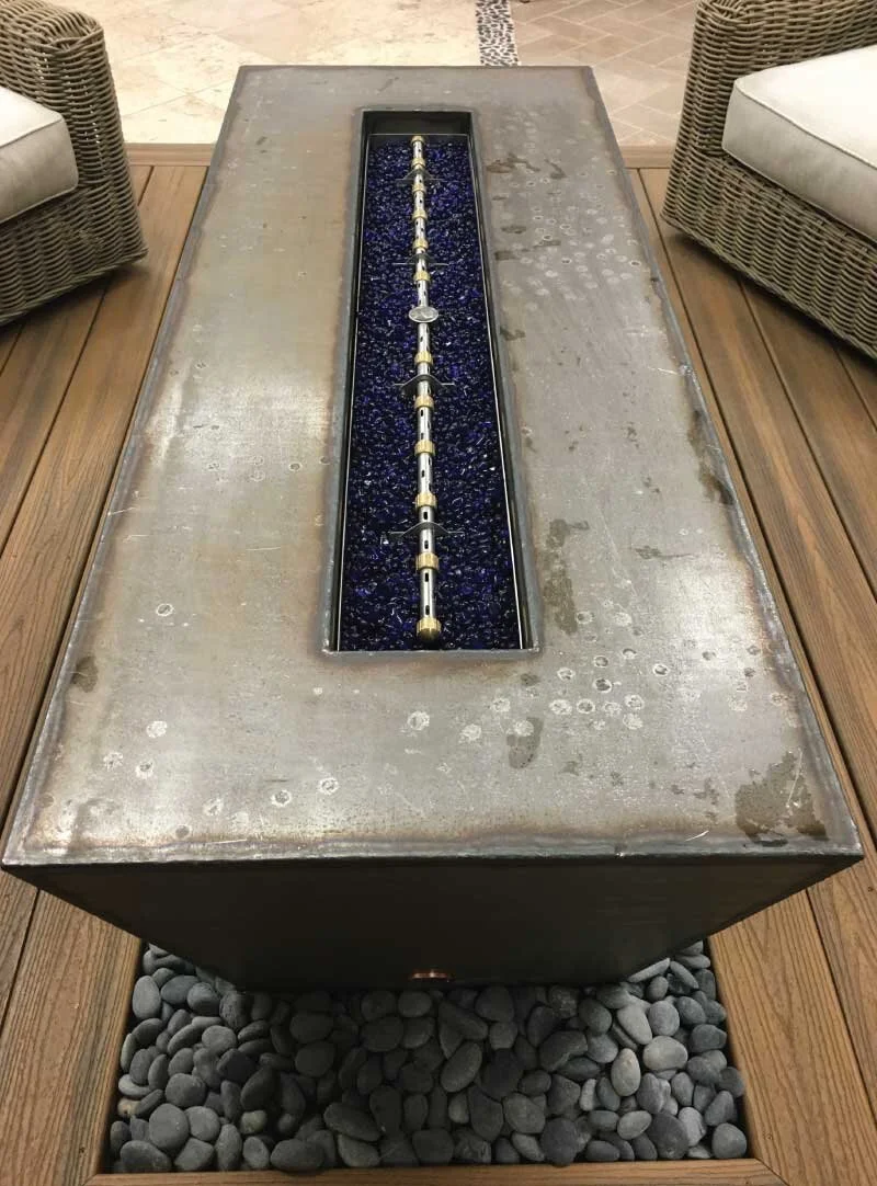 glass fire table on Fire Tables Bobe Water Fire