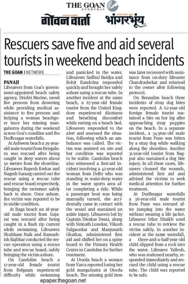 Rescuers save five and aid several tourists in weekend beach incidents