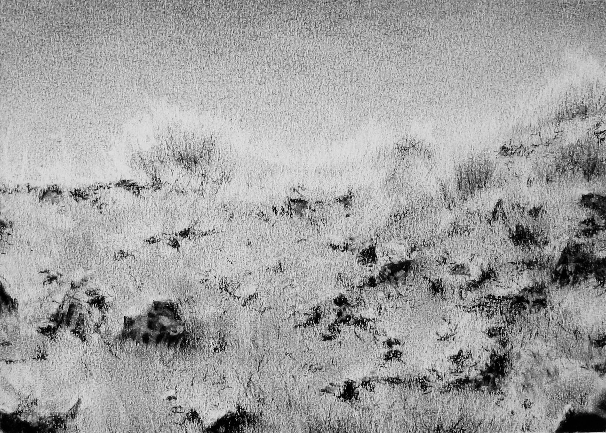 Untitled, conte on paper, 9" x 12", 2016