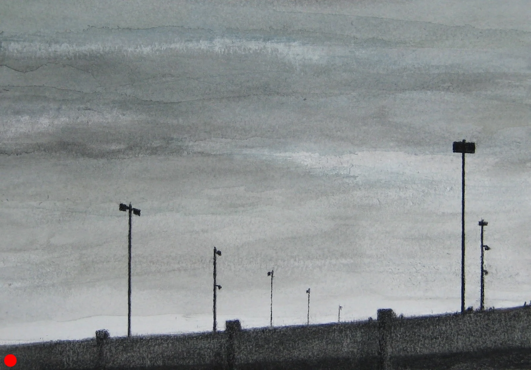 Untitled (Northtown), 7" x 10", mixed media on paper, 2015