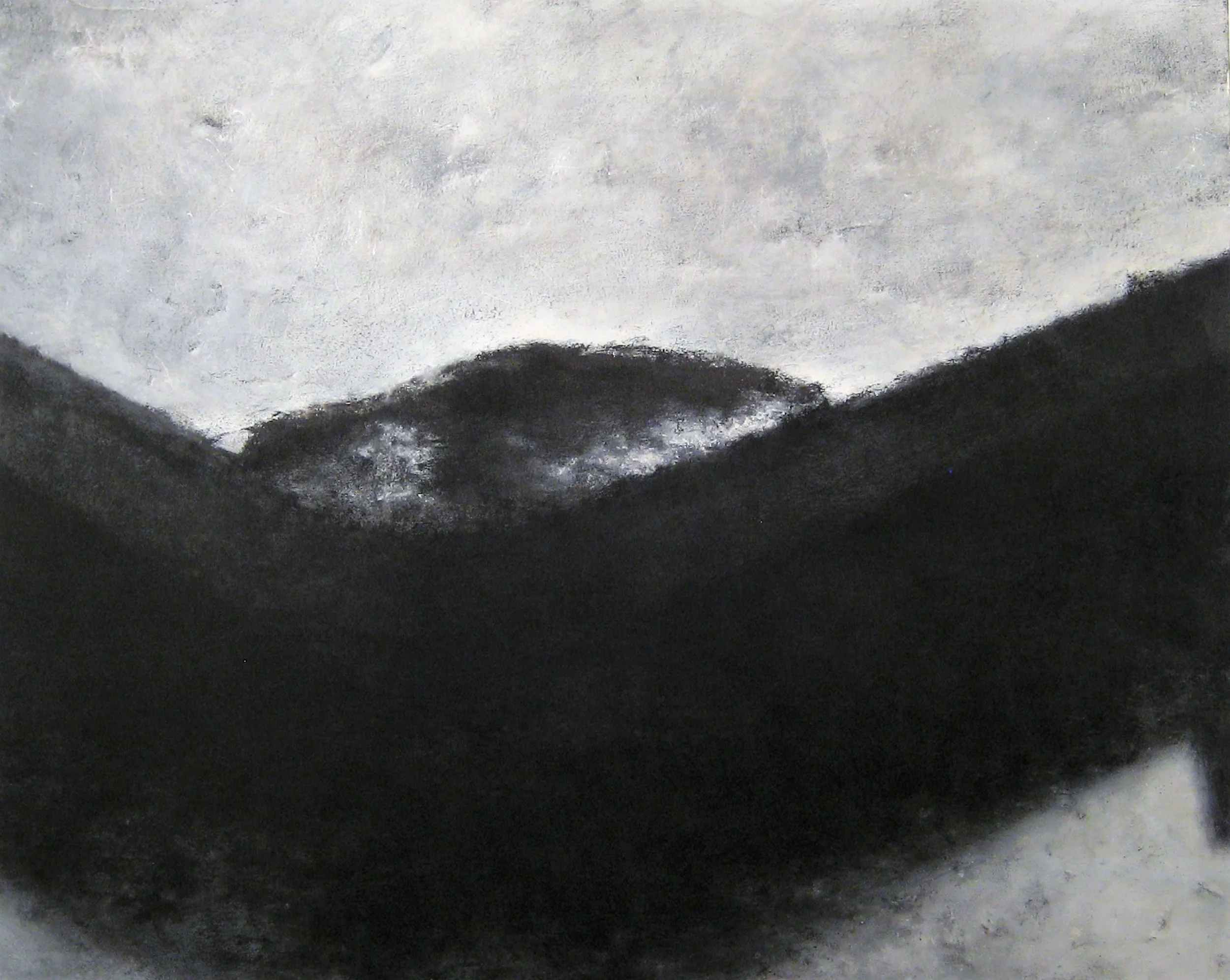 "Broken Step", oil and charcoal on canvas, 48" x 60", 2017