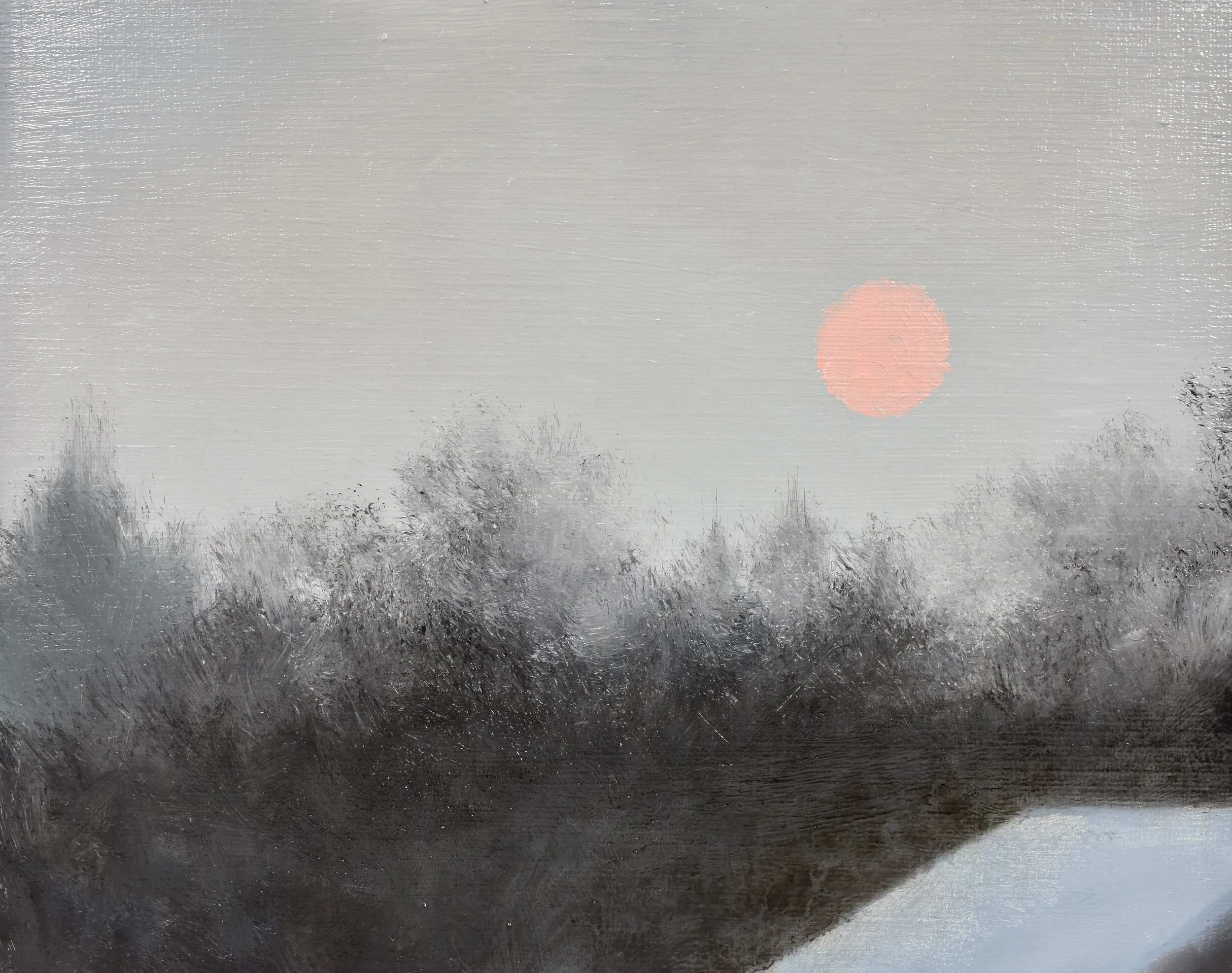 Untitled (Smoky Sun), 8" x 10", oil on canvas mounted to board, 2018