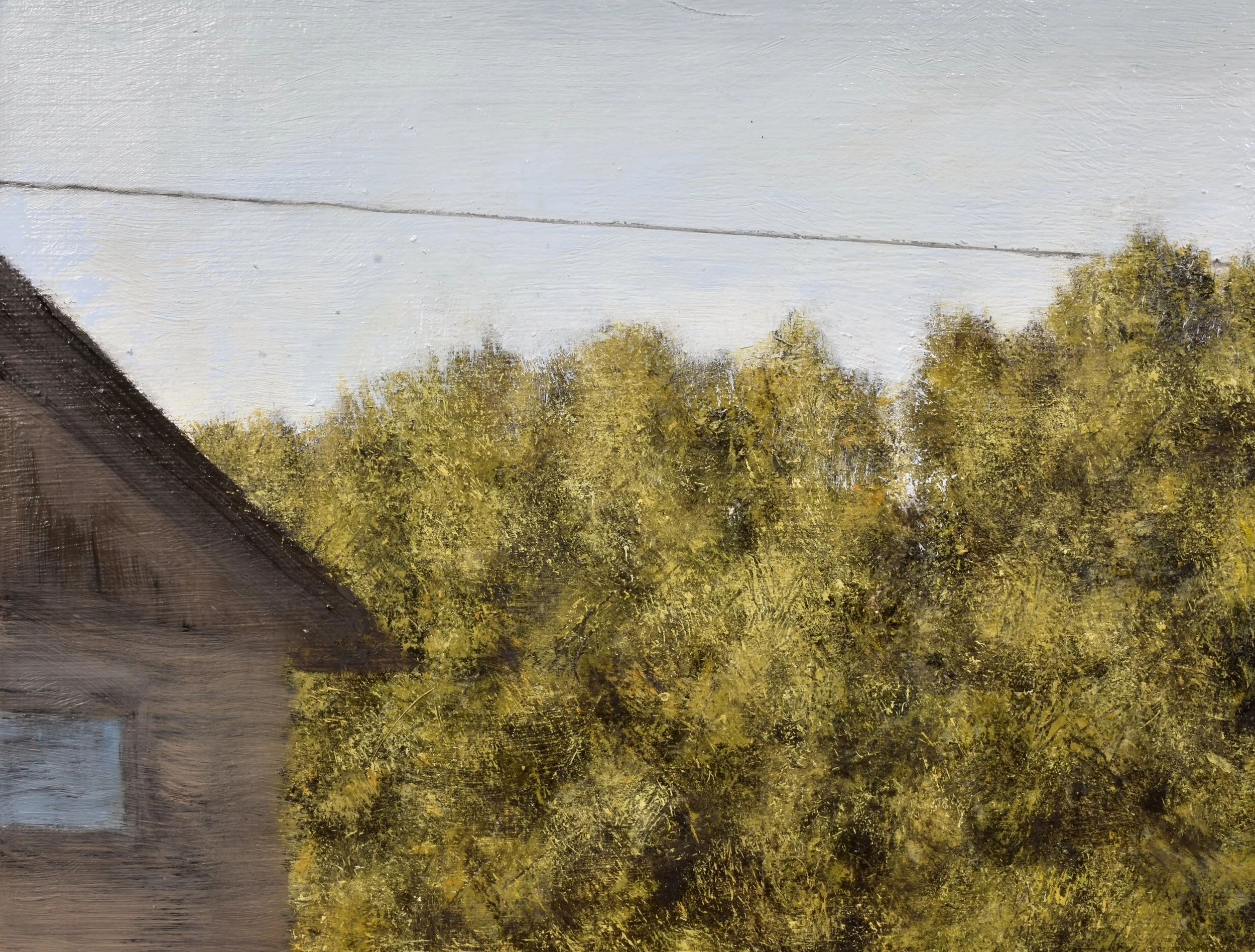 Untitled (Hedge), 8" x 10", oil on canvas paper mounted to board, 2018