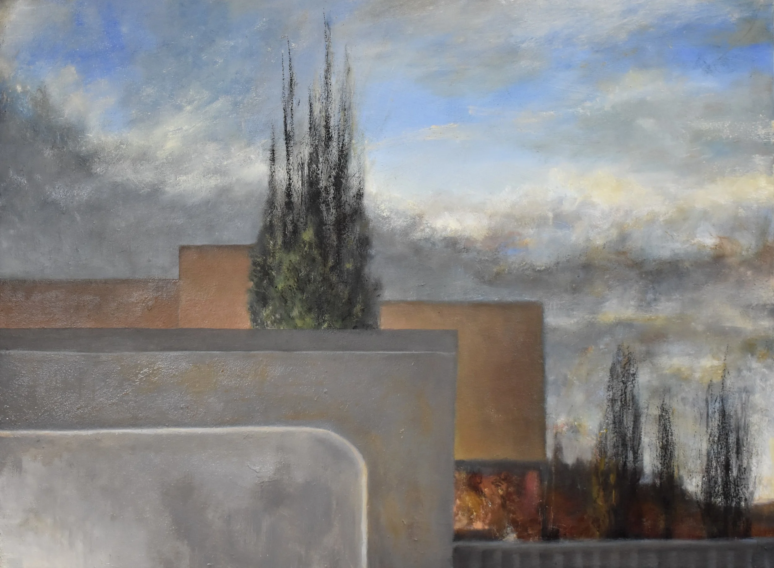 "Phase Two", oil and charcoal on canvas, 30" x 40", 2018