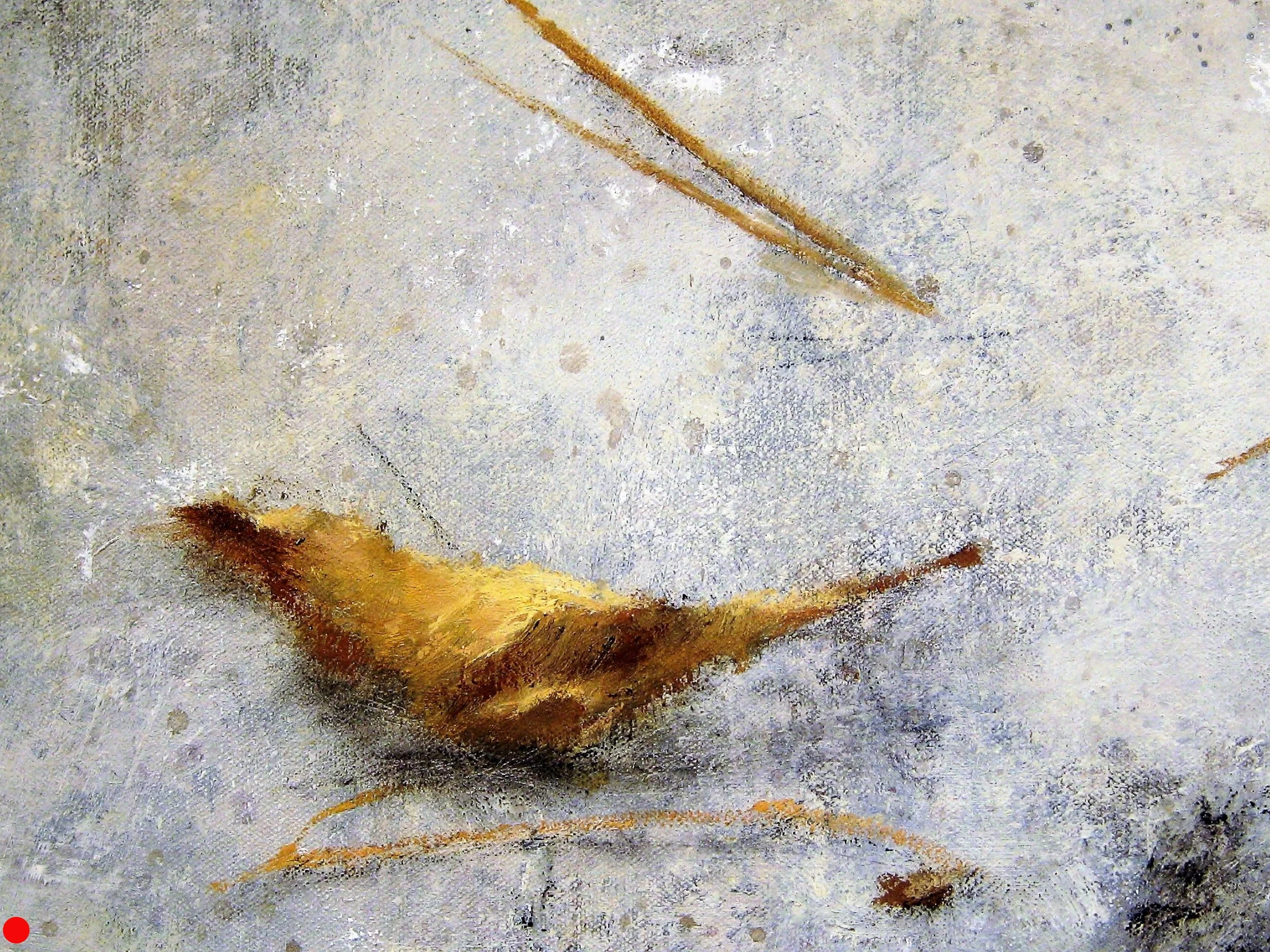 Detail, "September", oil and charcoal on canvas