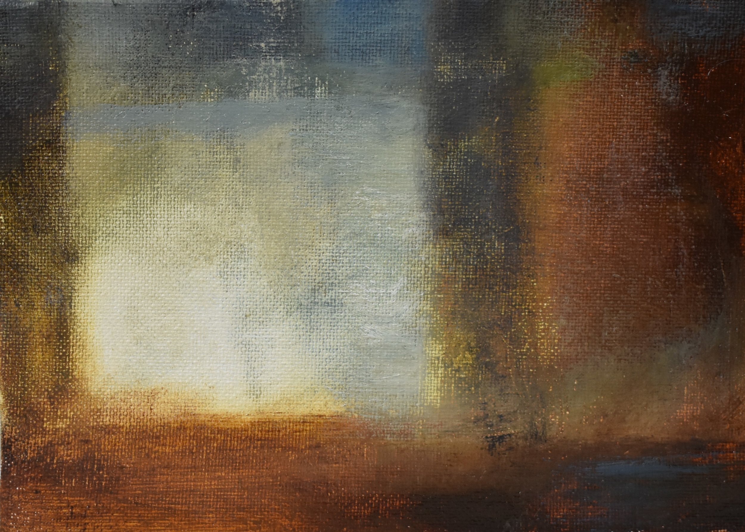 Untitled (Windows), 5" x 7", oil on canvas board, 2019