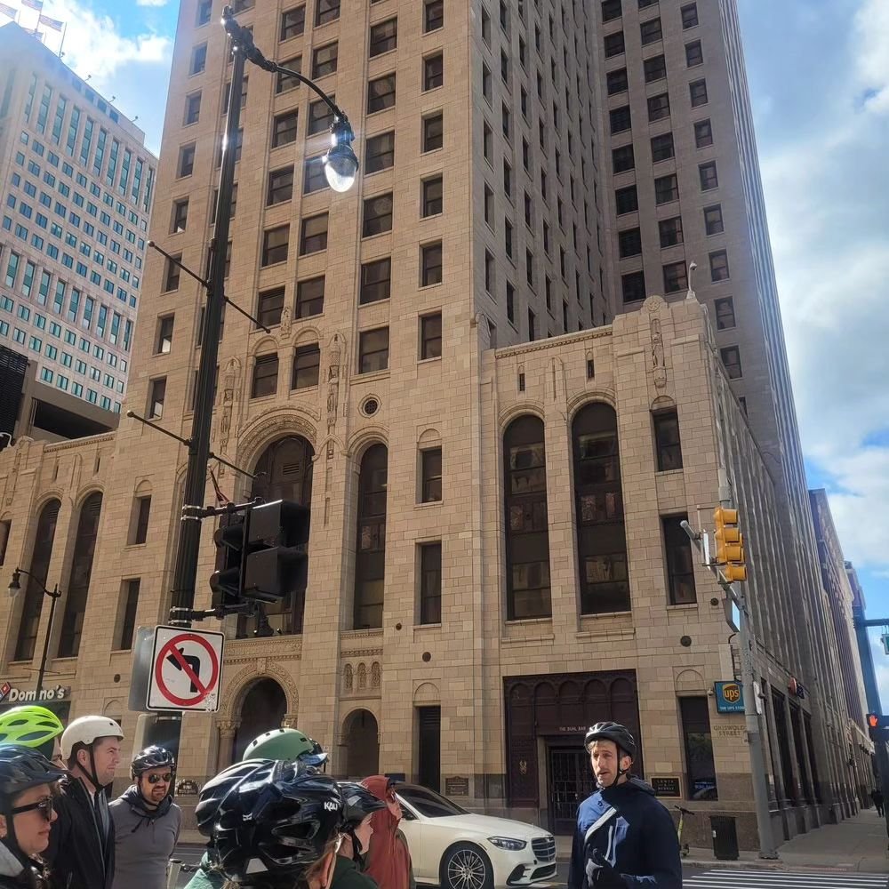 We still have a handful of spots on Sunday's #architecturebicycletour! This is a fantastic overview of not just architecture, but Detroit's origins and growth. Weather looks perfect. Great #mothersday outing! #wheelhousetours #detroitarchitecture #ex