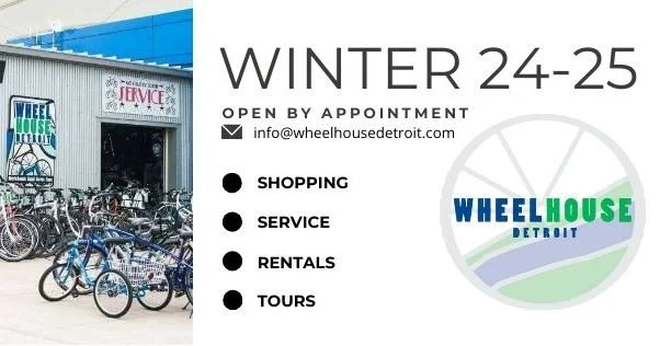 We're here for you if you need a helmet, a tune-up, a few bikes for some visitors on a sunny day, or a guided tour for some Winter warriors! 📩 info@wheelhousedetroit.com 

#openbyappointment #wheelhousewinter #shopsmall #shoplocal #shopdetroit #shop