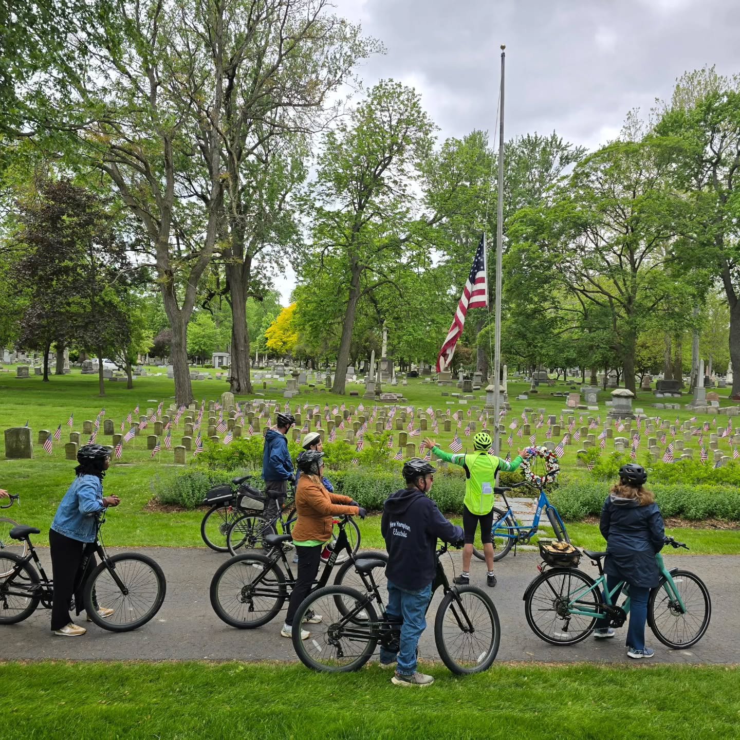 Memorial Day is a great day to explore @elmwoodcemeterydetroit - We're open 11am to 6pm. #bikedetroit #exploredetroit #memorialday #rideraveremember