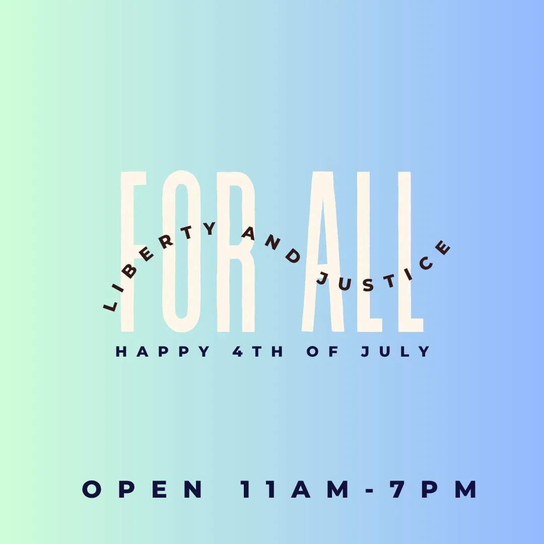 Open today! Stay cool and safe and enjoy your day, everyone. #fourthofjuly #libertyandjusticeforALL