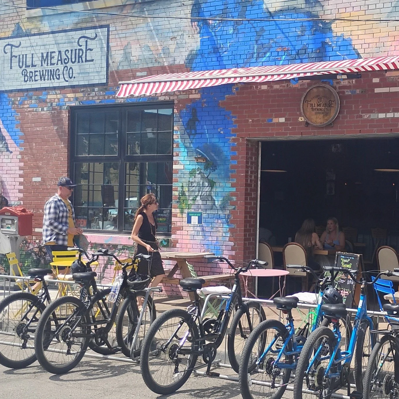Great outing with @thyssenkruppsteel including a well-earned stop at @fullmeasurebrewingco. #wheelhousetours #bikedetroit #exploredetroit @easternmarket #detroitbeer #bikesandbeer