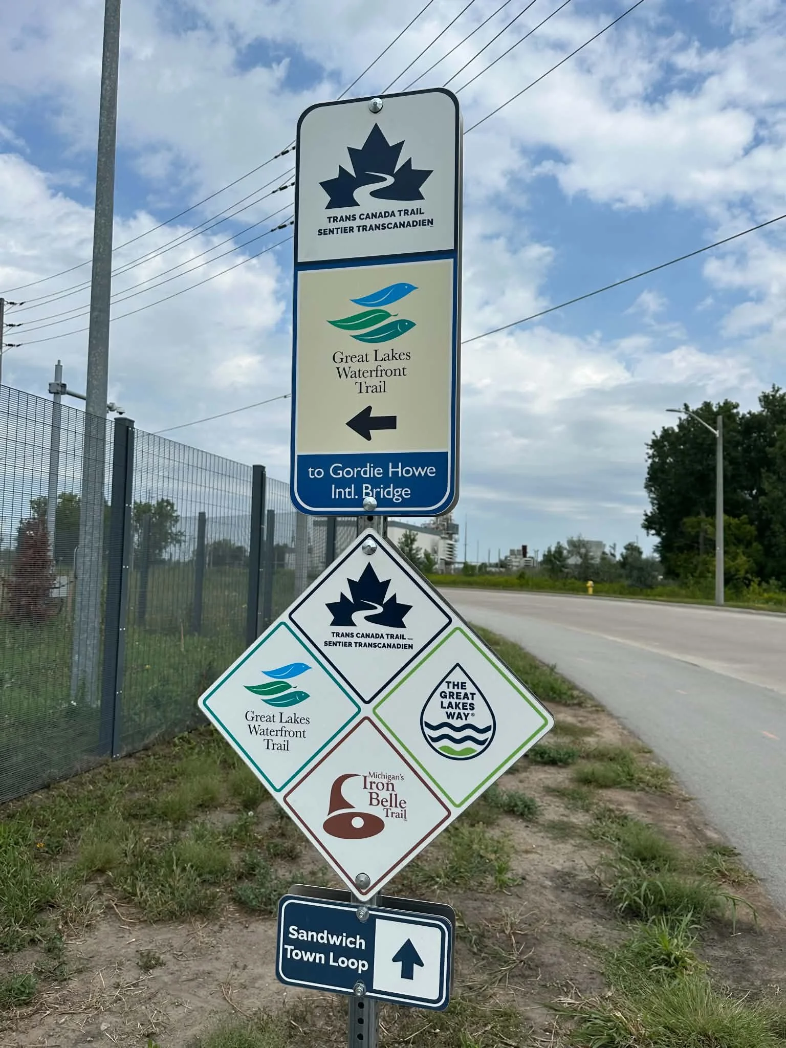 Signage on the Canadian side