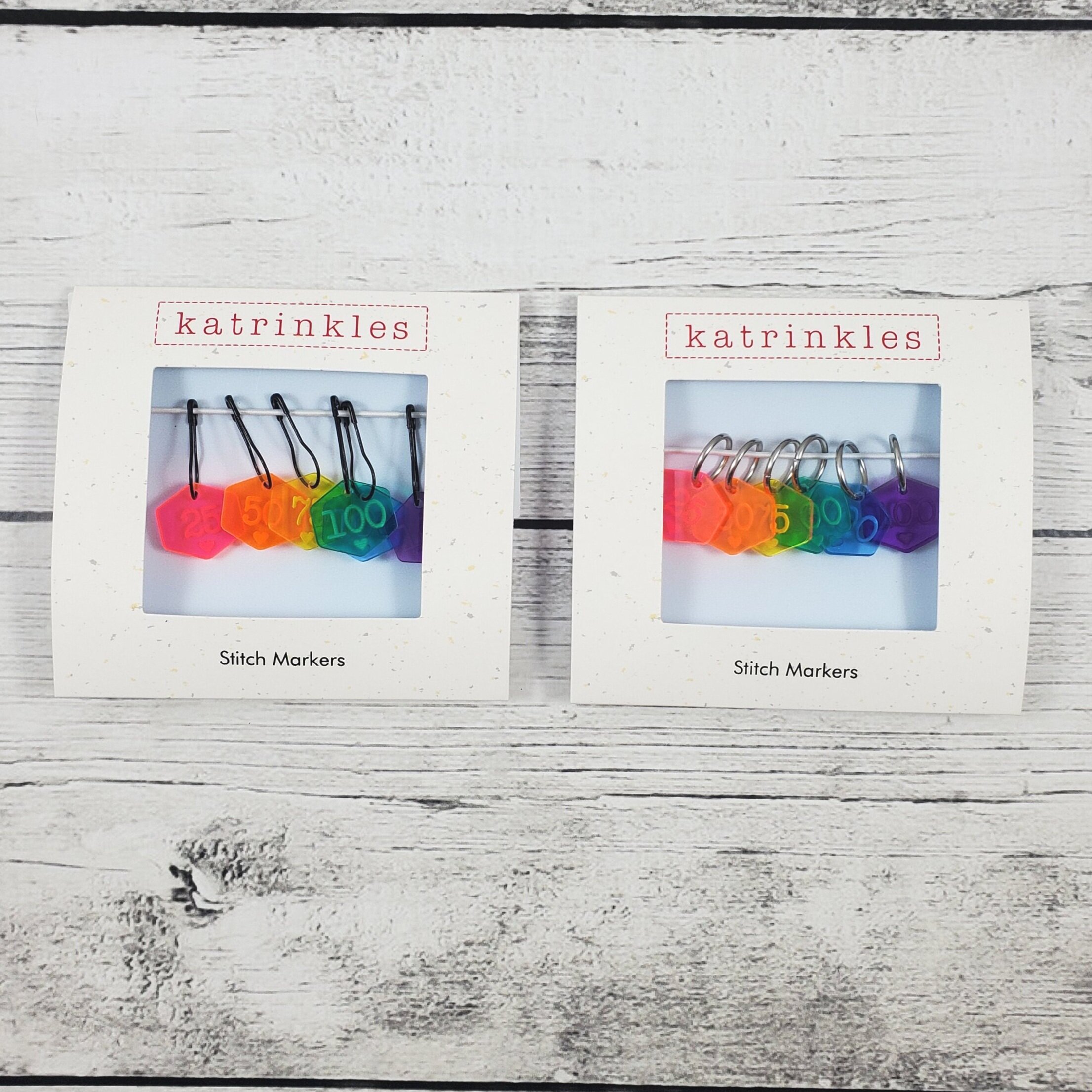 Herman Cat Stitch Markers Set of 4 Iridescent Rainbow