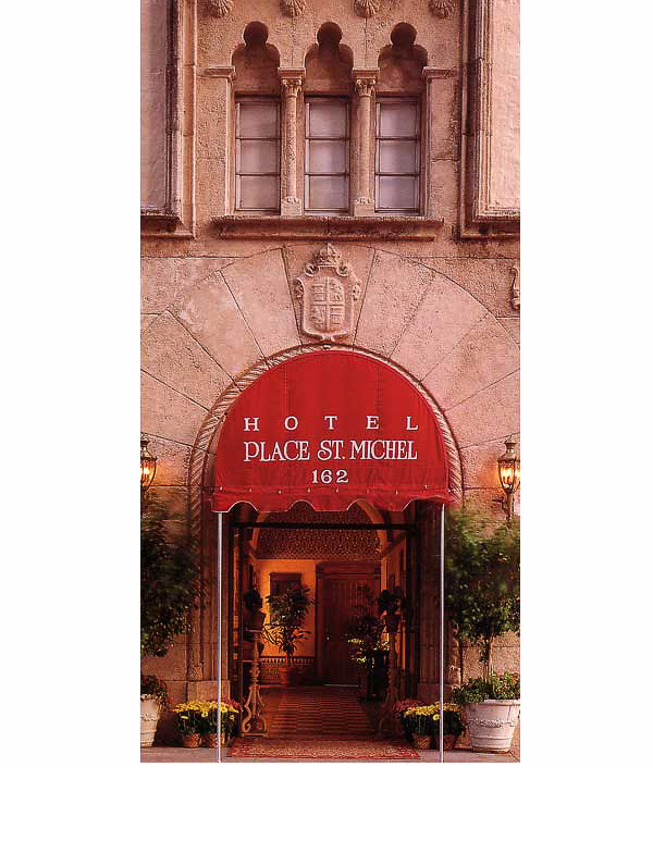  The original facade of the building is one of the only existing hotels in historic Coral Gables, Florida. 