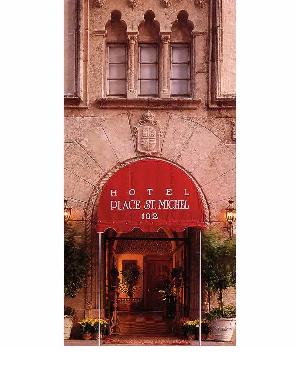 The original facade of the building is one of the only existing hotels in historic Coral Gables, Florida.