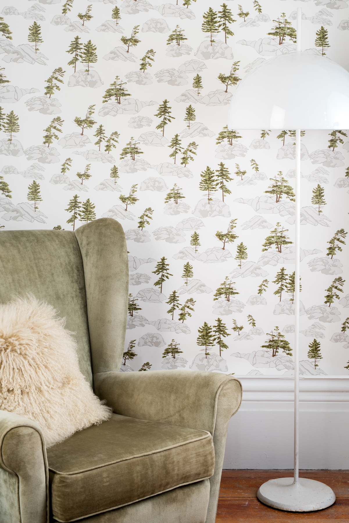 Kate Golding Canadian Shield wallpaper // Modern wallcoverings and interior decor.